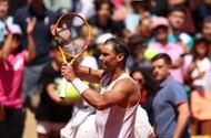 Rafael Nadal practicing ahead of the French Open